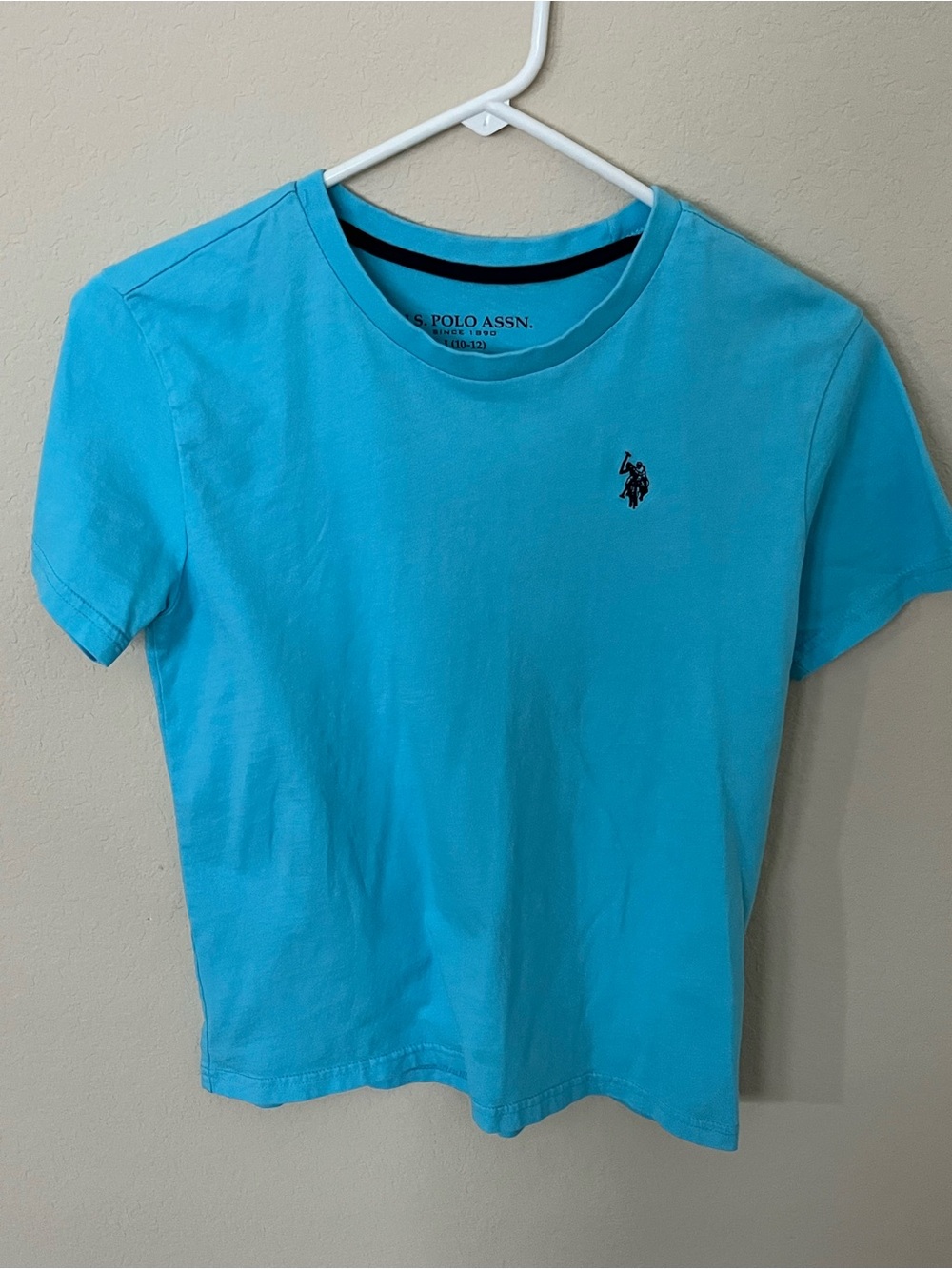 U.S. Polo Assn. Boys Turquoise Blue Crewneck T-Shirt Large 10/12 - Picture 1 of 4
